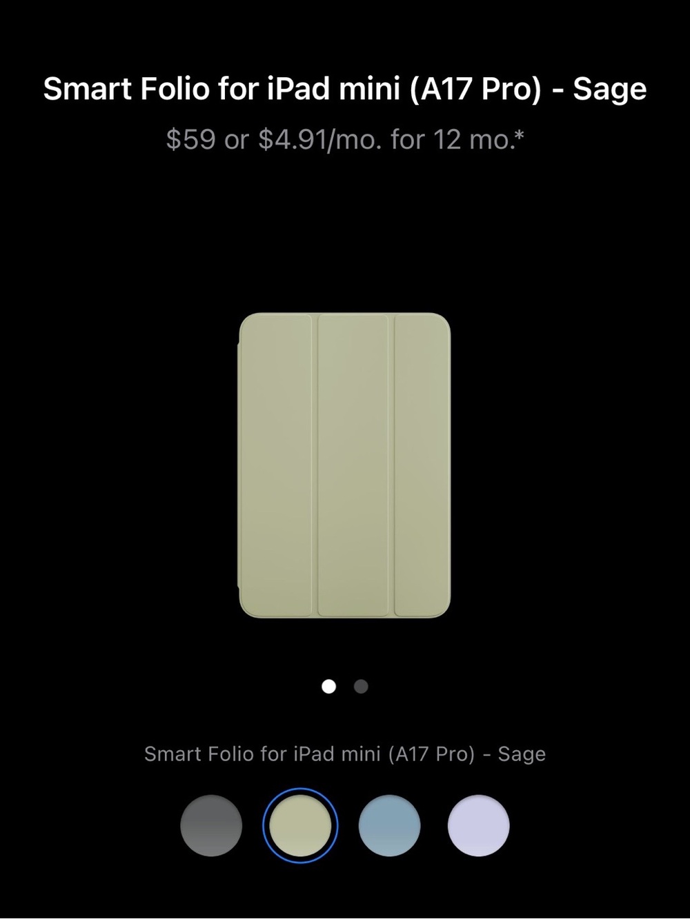 Smart Folio for iPad mini (A17 Pro) - Sage